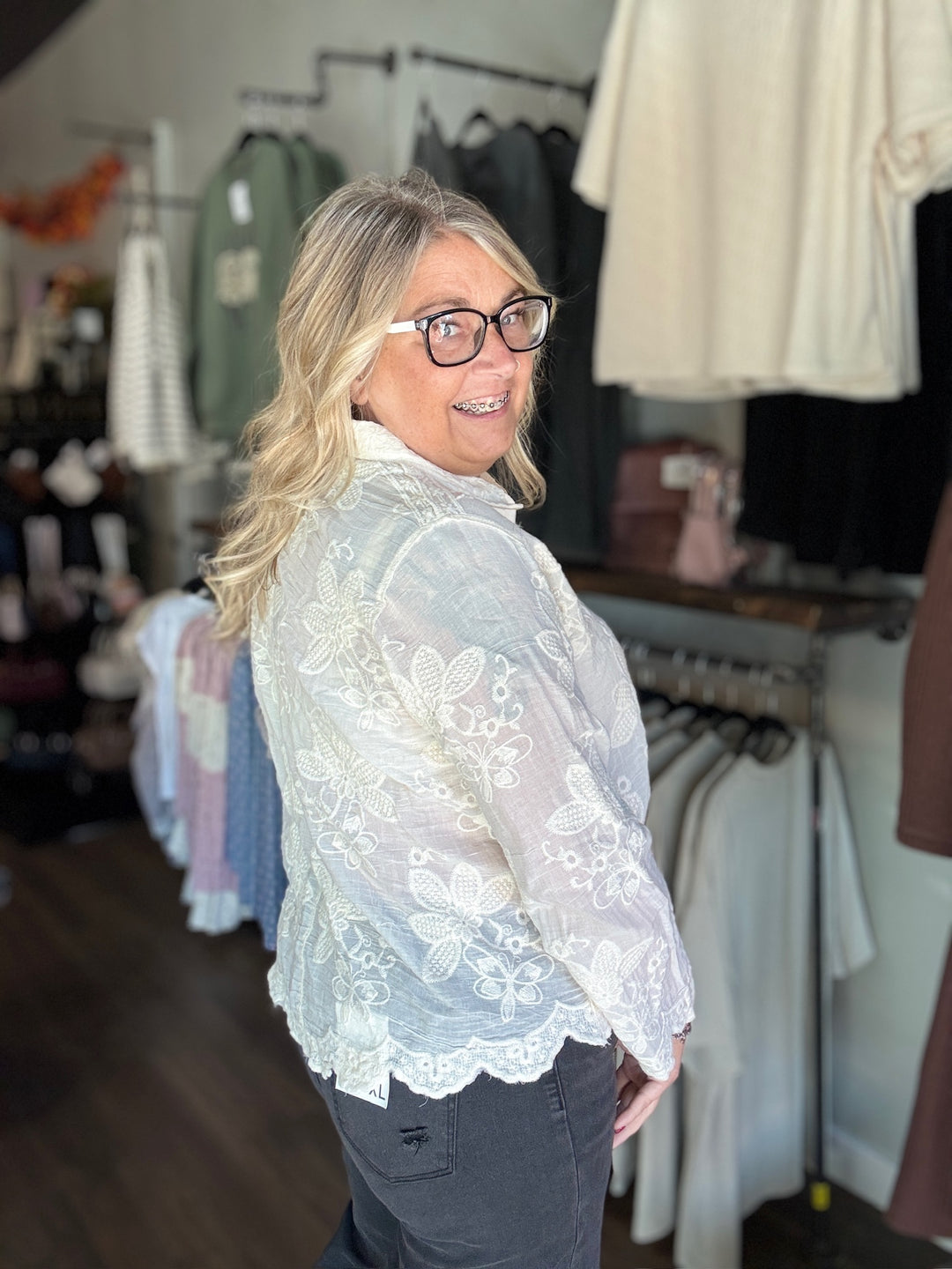 Falling into Floral Blouse