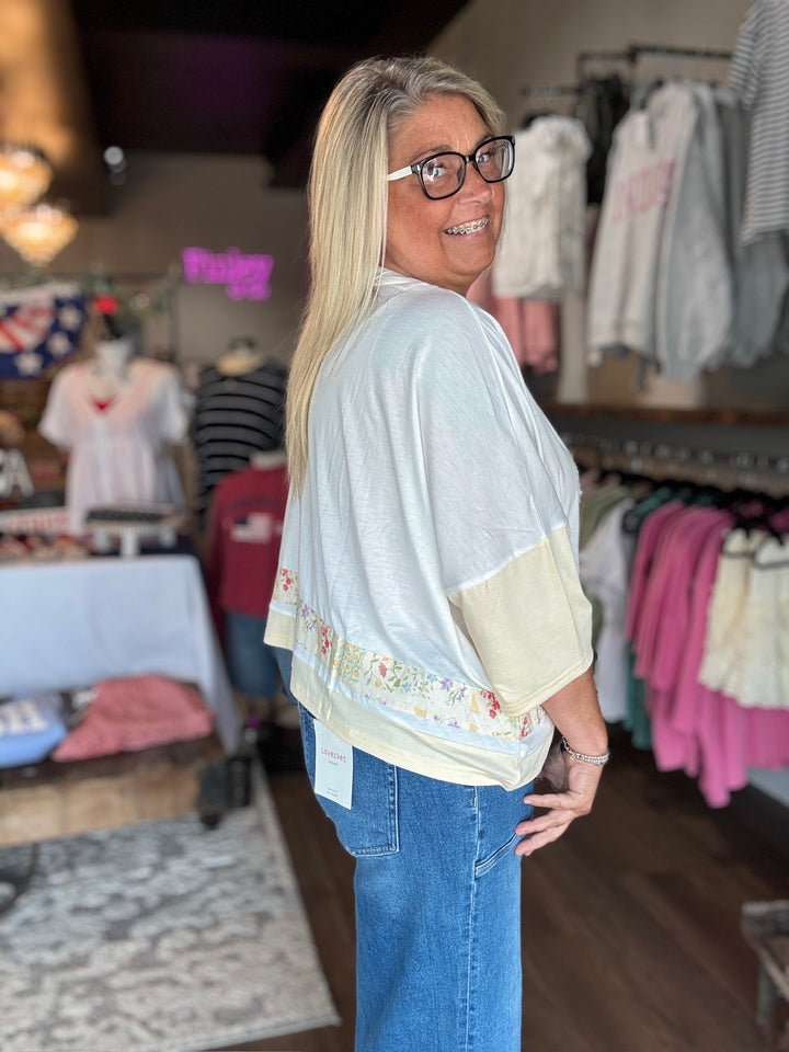 Sunny Meadow Crochet Tee