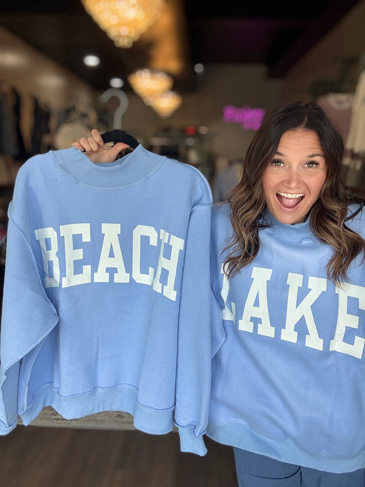 Beach Reversible Mockneck