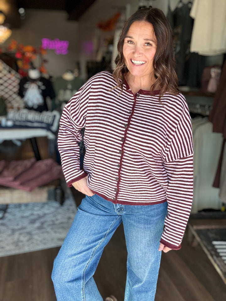 Cozy Comfy Striped Cardigan