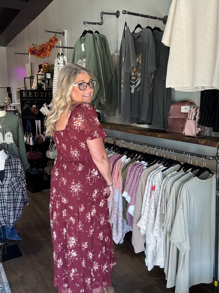 Sweet September Floral Midi Dress