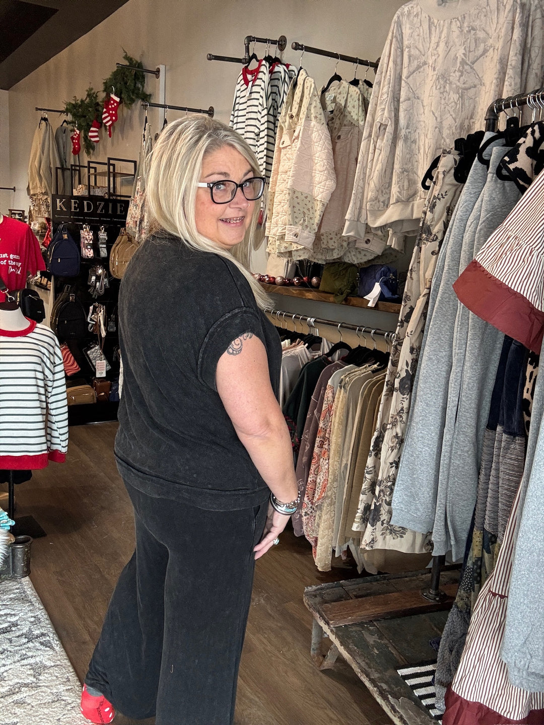 Mineral Wash Ribbed Lounge Set