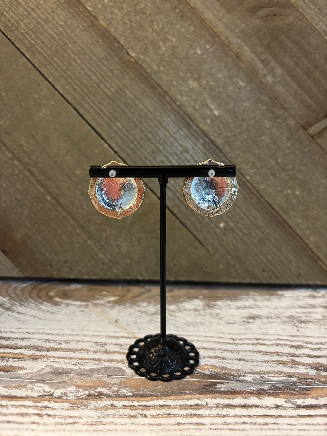 Silver Dome Stud Earring