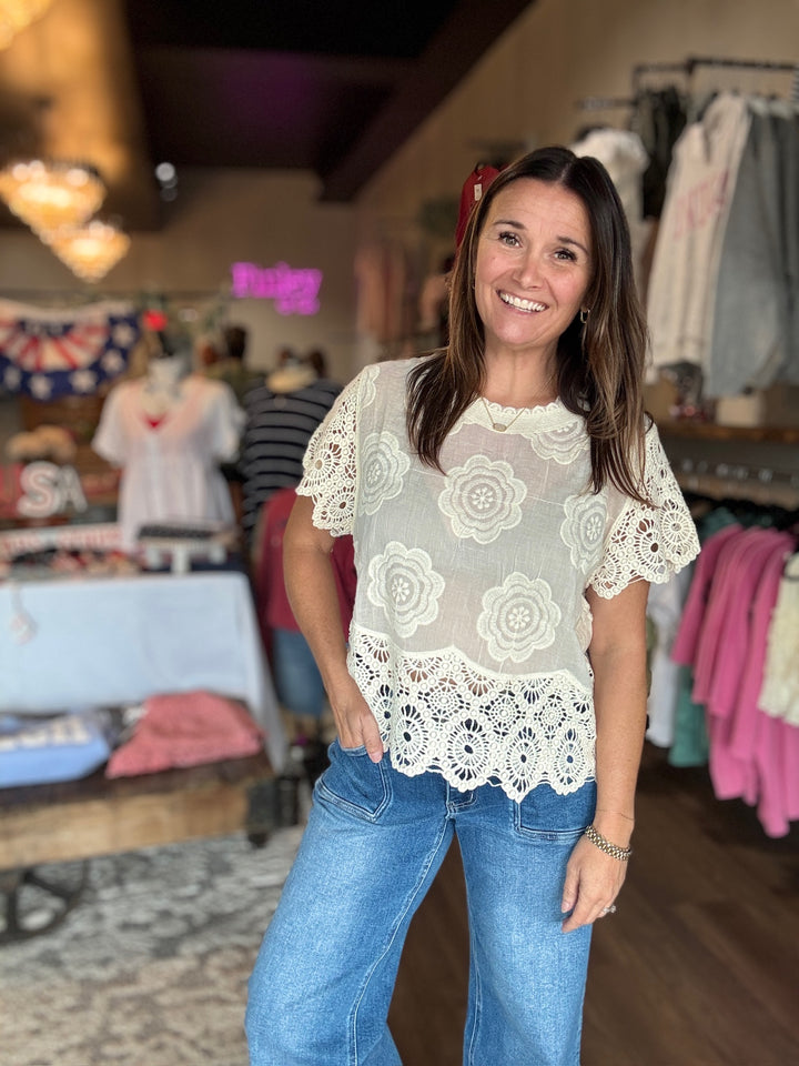 Cottage Charm Crochet Top
