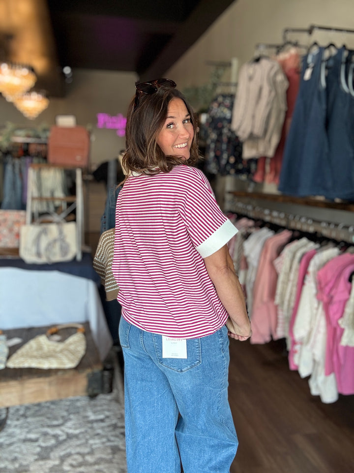 Berry Sweet Striped Tee