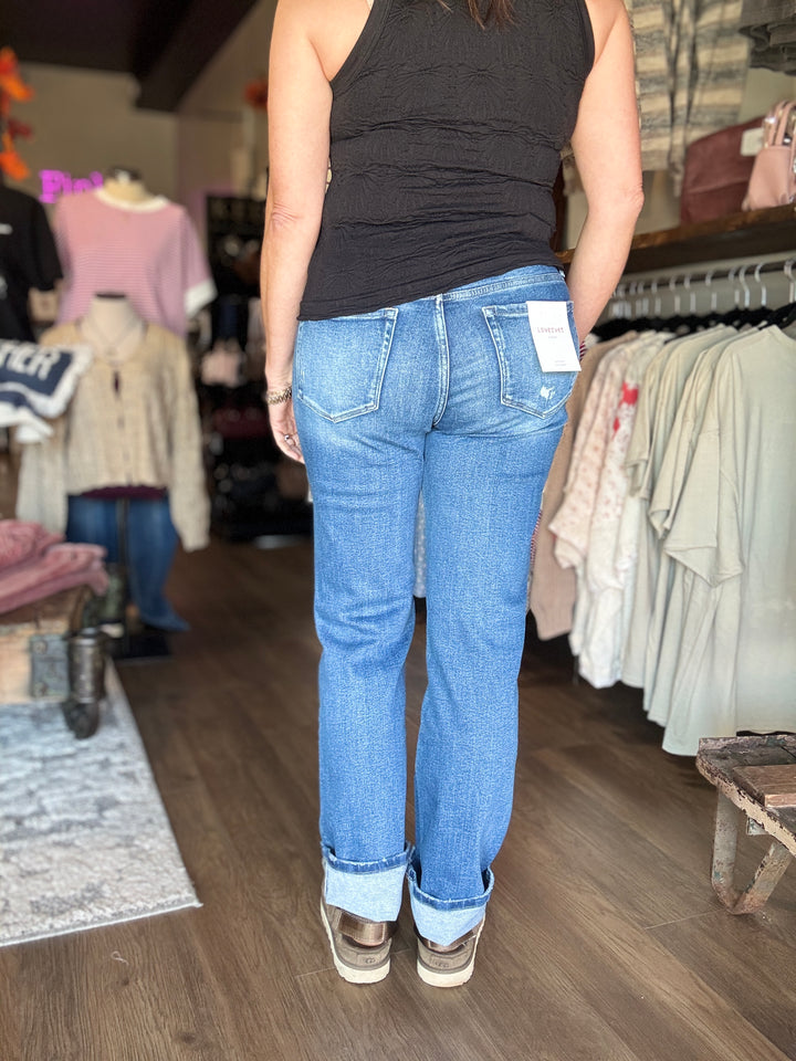 Lovervet Mid Rise Straight Leg Jeans