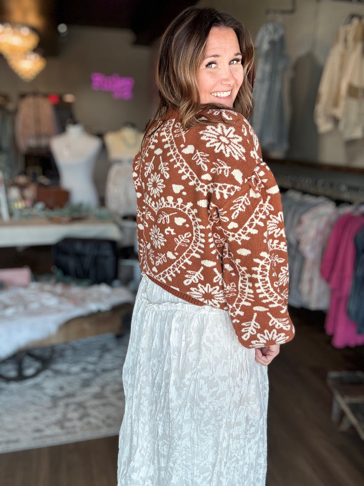 Fall Floral Sweater