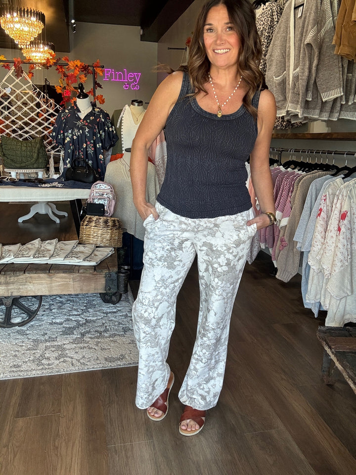 Fall Floral Wide Leg Lounge Pants