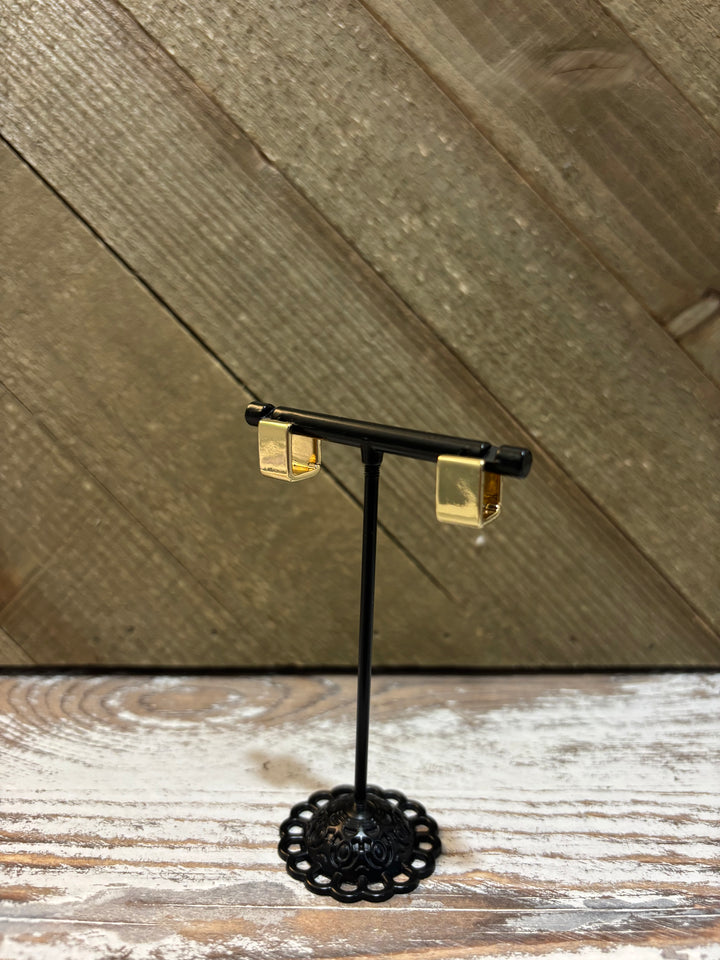 Square Huggie Earrings