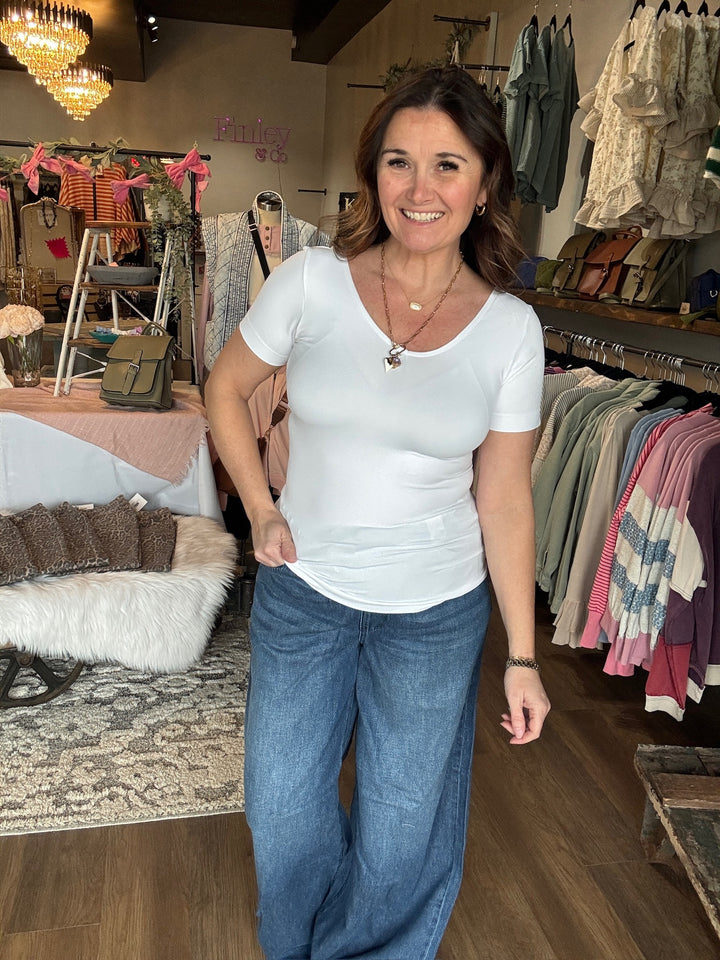 Seamless Reversible Short Sleeve Top