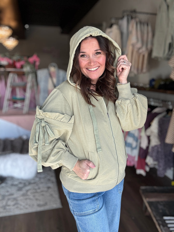The Sage Bow Zip Up