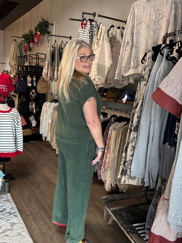 Mineral Wash Ribbed Lounge Set