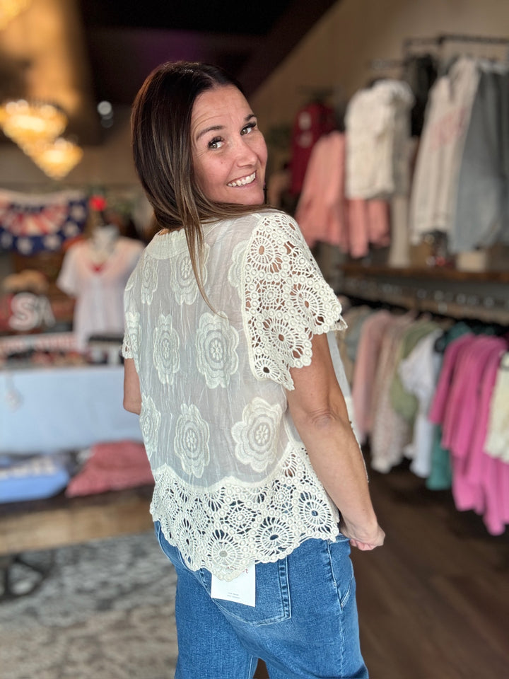 Cottage Charm Crochet Top