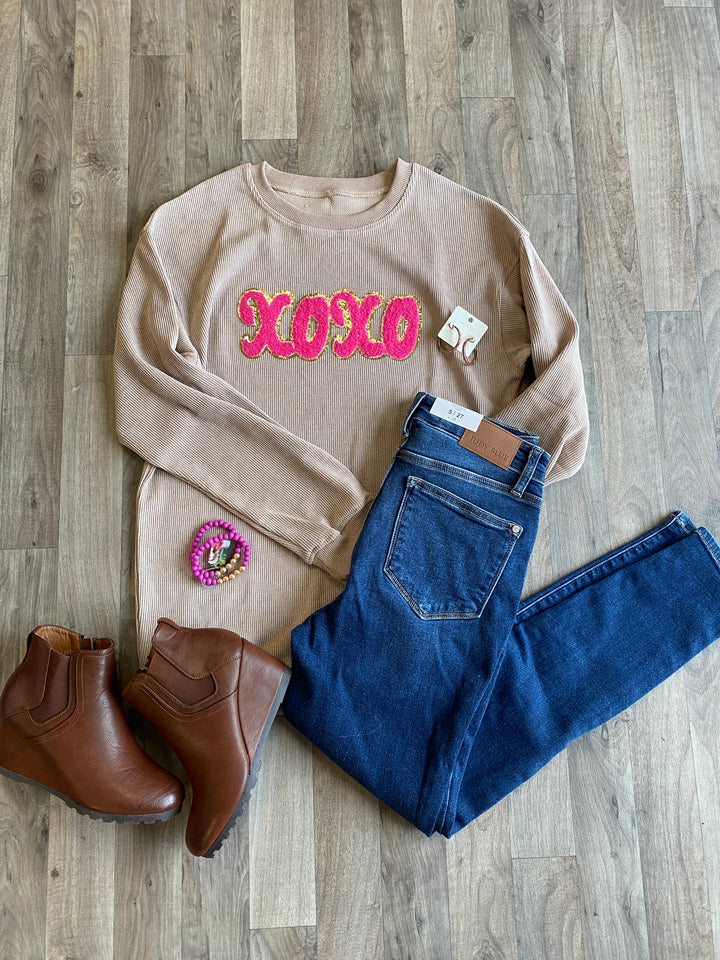XOXO Knit Sweatshirt