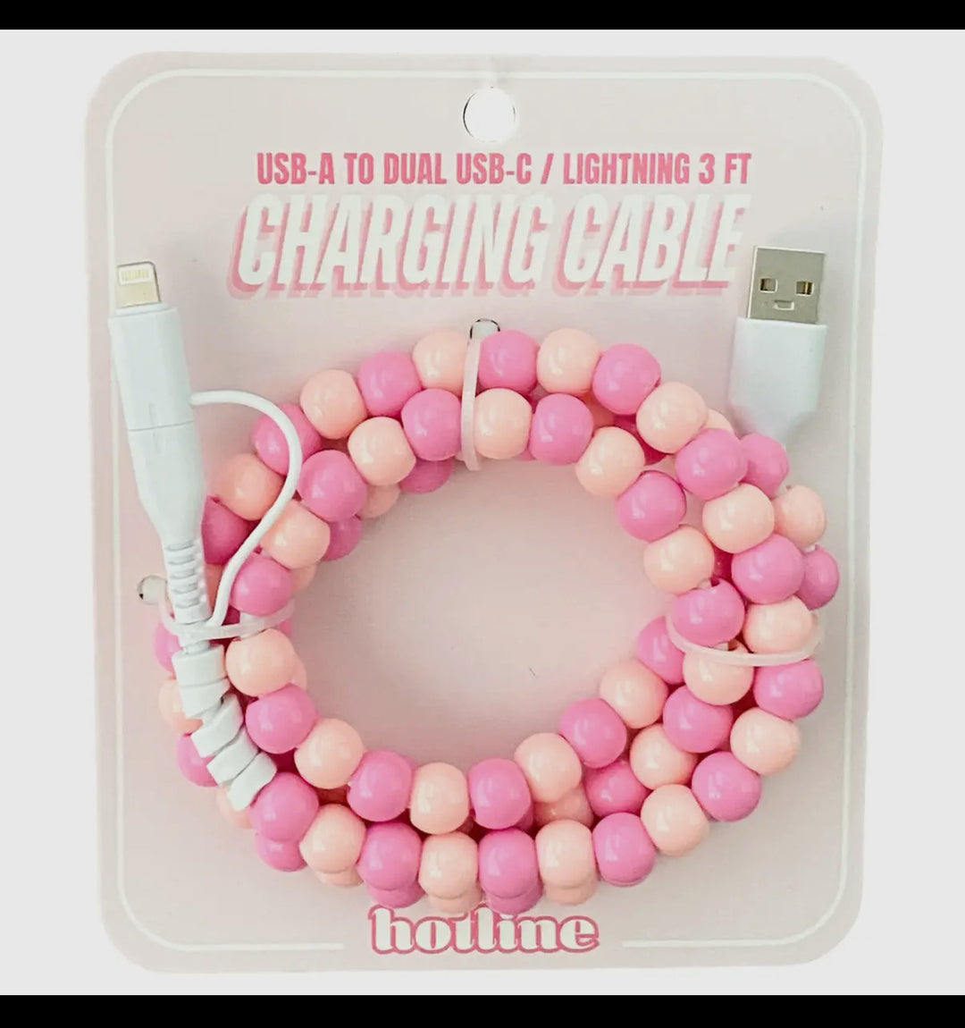 Beaded 4 in 1 USB Charger Cable