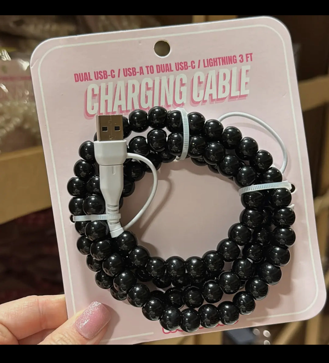 Beaded 4 in 1 USB Charger Cable
