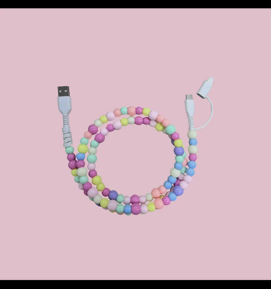 Beaded 4 in 1 USB Charger Cable