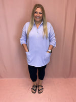 Lavender Ribbed Tunic Top