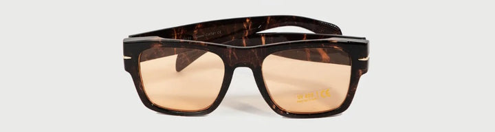 Acetate Square Frame Sunglasses: ASSORTED