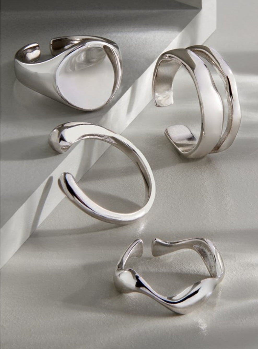 Silver Impression Rings