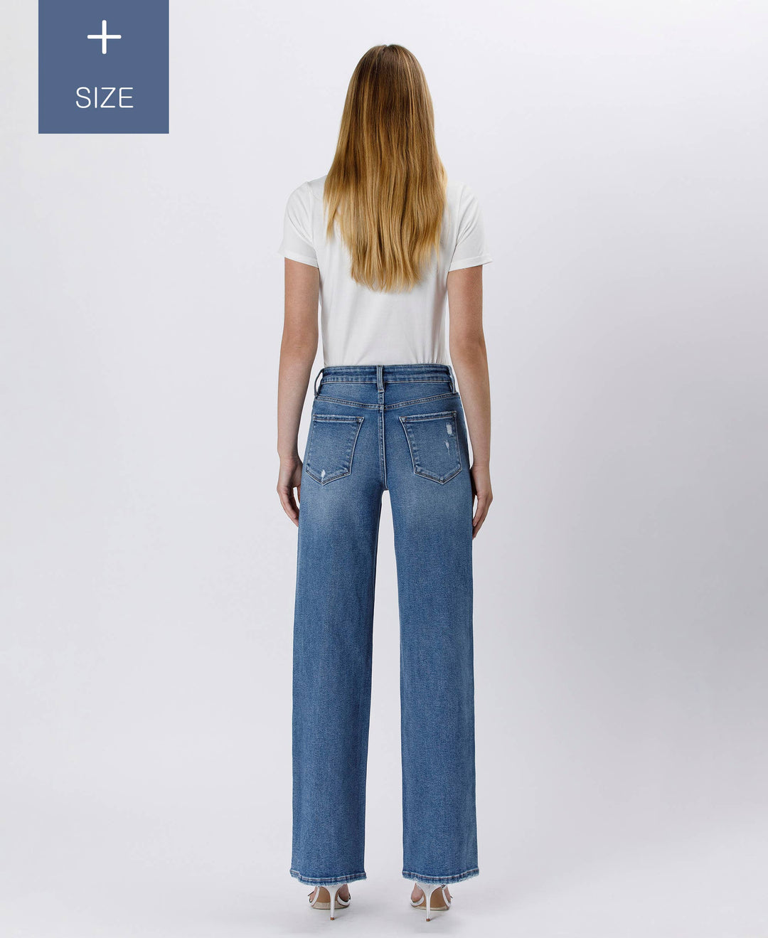 PLUS SIZE TUMMY CONTROL SUPER HIGH RISE BAGGY WIDE LV1574-P