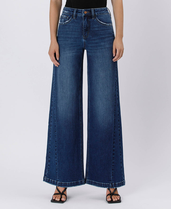 TUMMY CONTROL HIGH RISE WIDE LEG JEANS LV1443