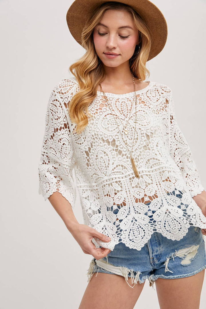 CROCHET LACE TOP
