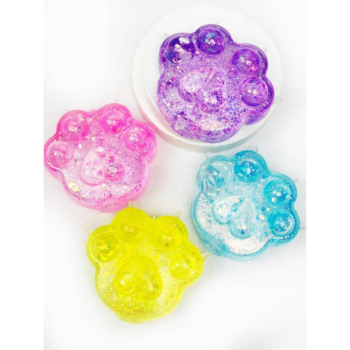 Glitter Paw Squishy Toy