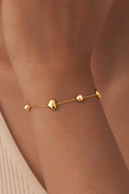 Gold Heart Bracelet