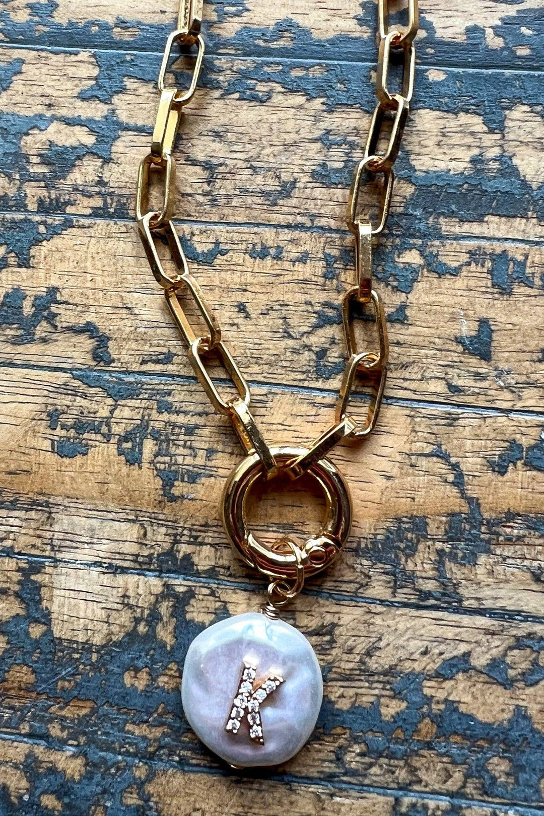 Pearl Initial Pendant Necklace