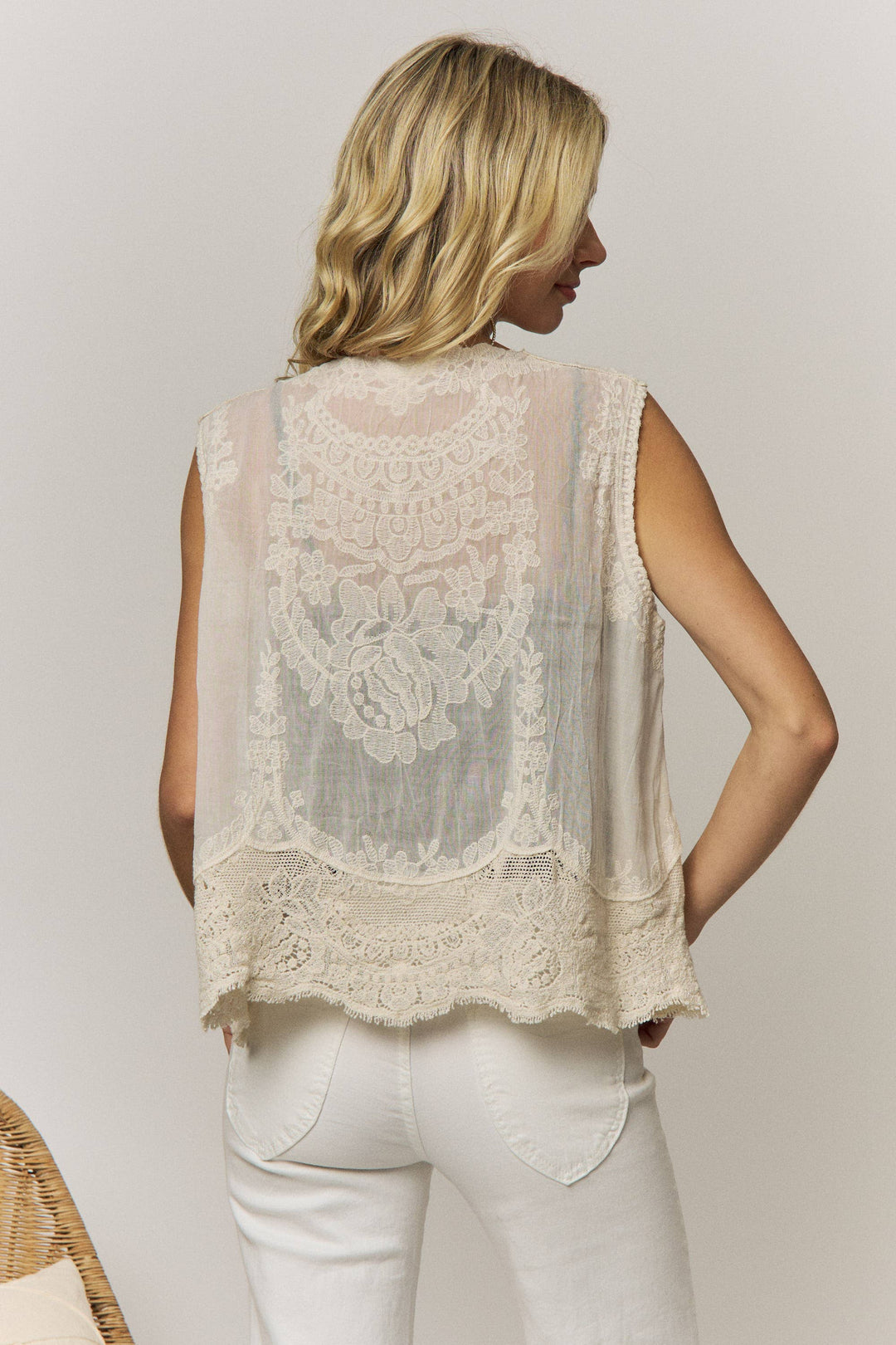 BOHO LACE DETAIL BLOUSE - LET4521