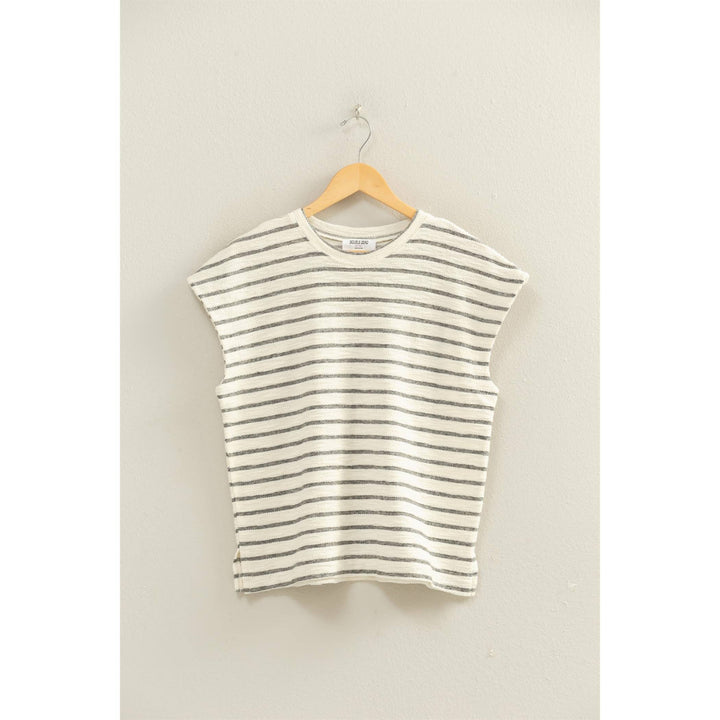 Striped Round Neck Short Sleeve Top