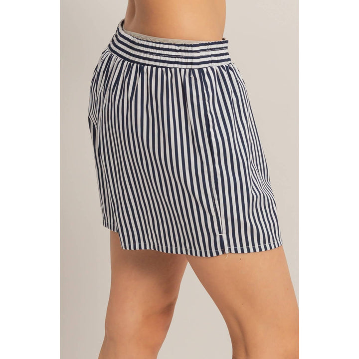 Striped Elastic Waist Boxer Shorts