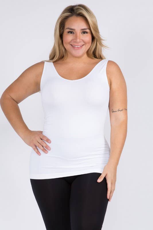 Reversible Neckline Seamless Tank Tops