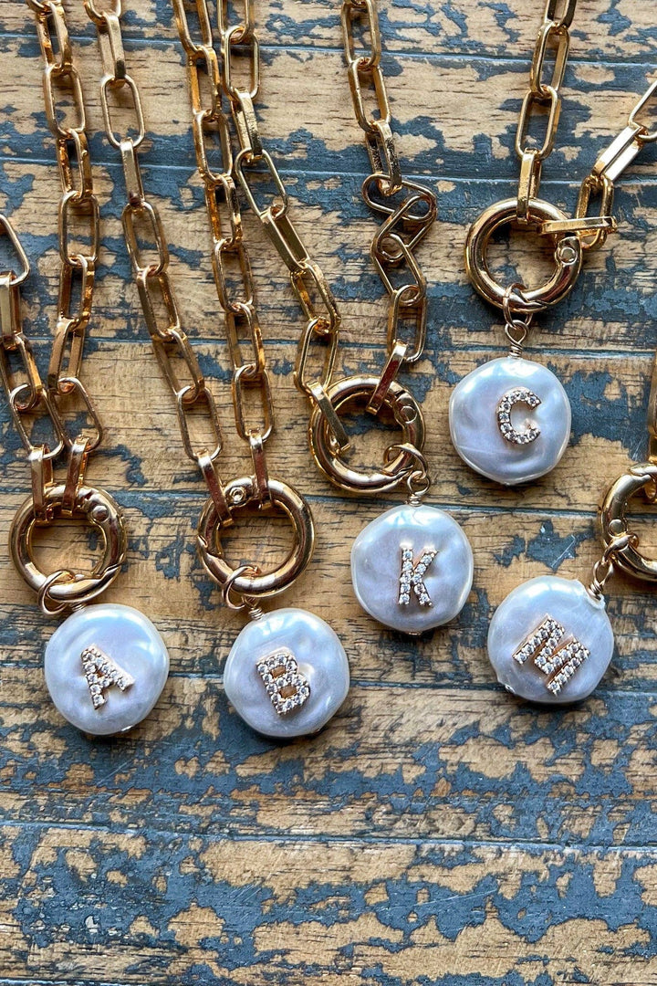 Pearl Initial Pendant Necklace