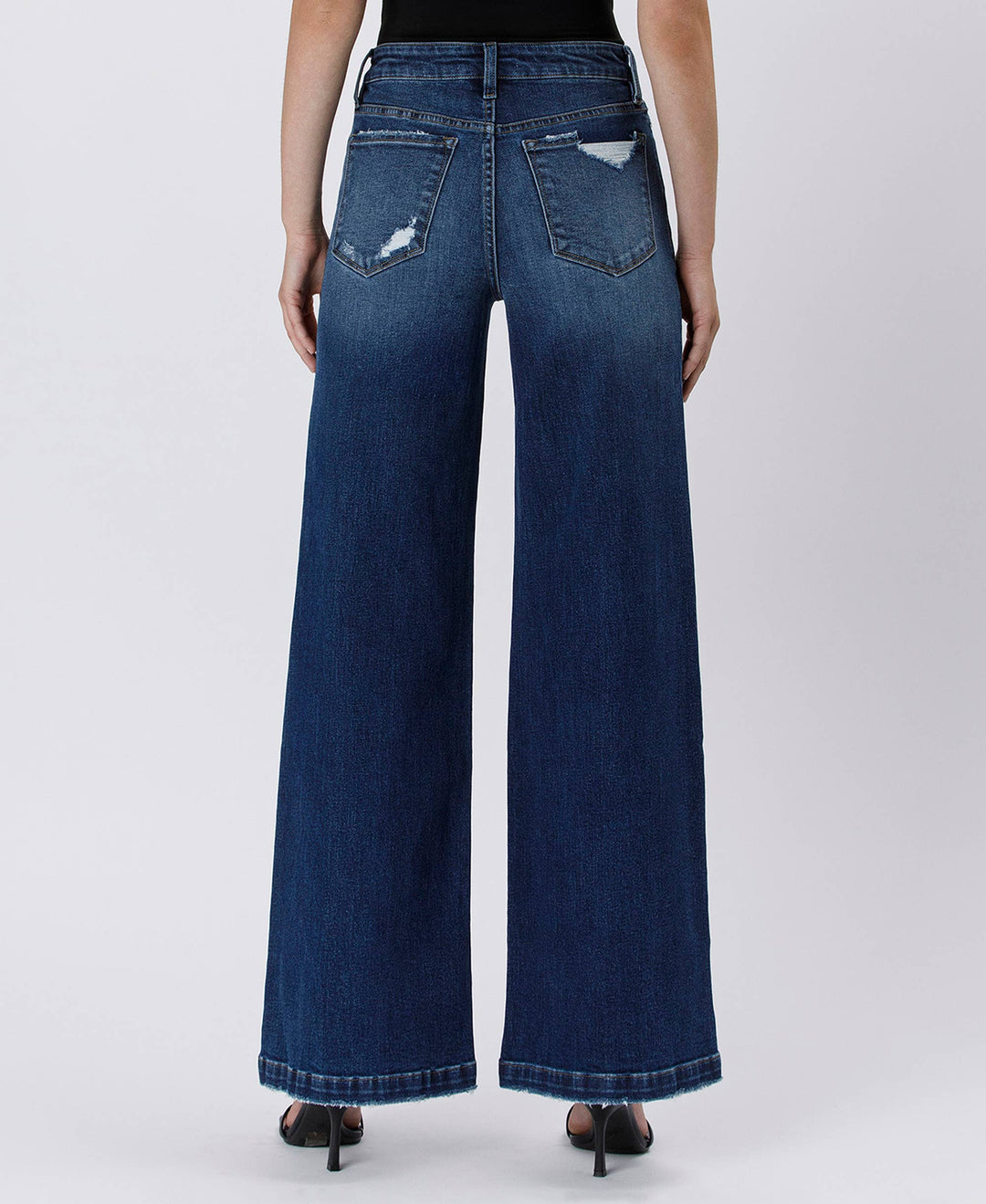 TUMMY CONTROL HIGH RISE WIDE LEG JEANS LV1443