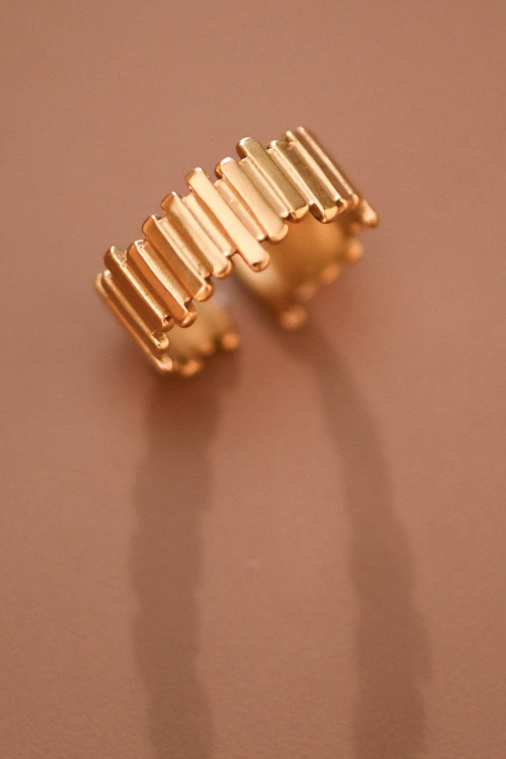 18K Gold Plated Waterproof Stainless Steel Ring - 7869