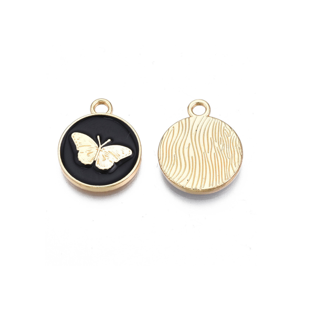 Gold and Black Butterfly Disk