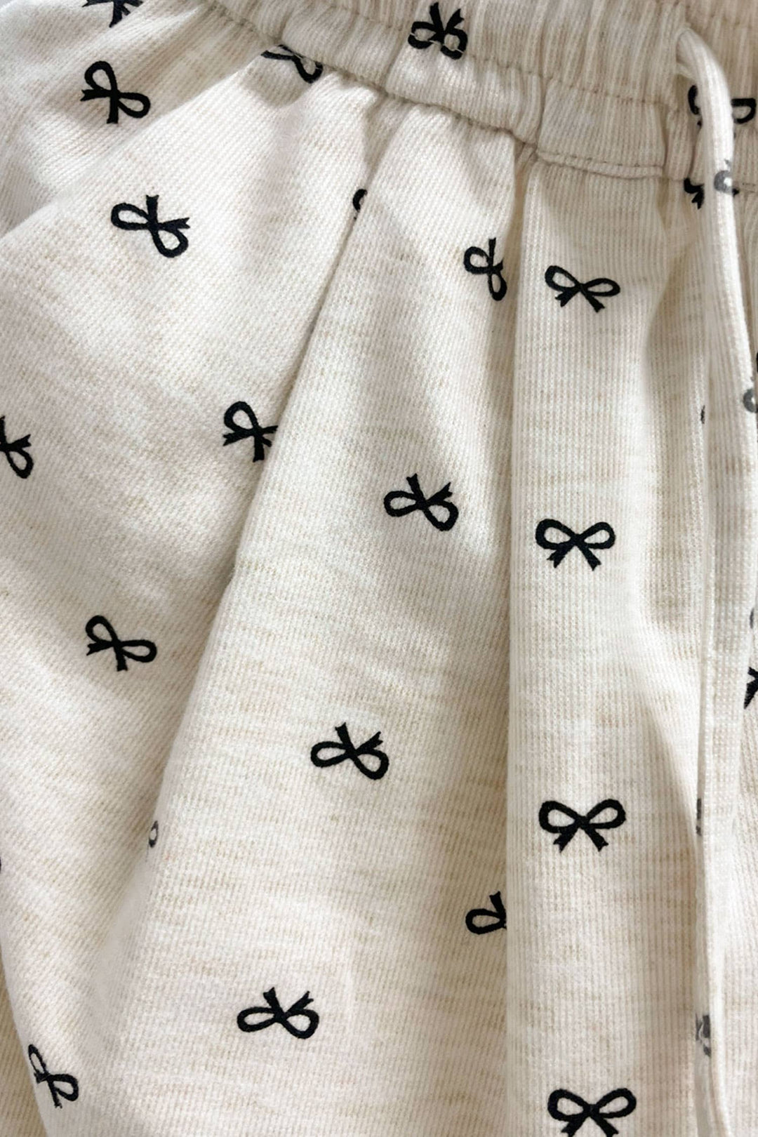 Ribbon Print Casual Long Pants