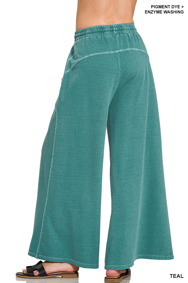 1016 French Terry Pigment Dye & Enzyme Wash Pants w/ Pockets SI-2