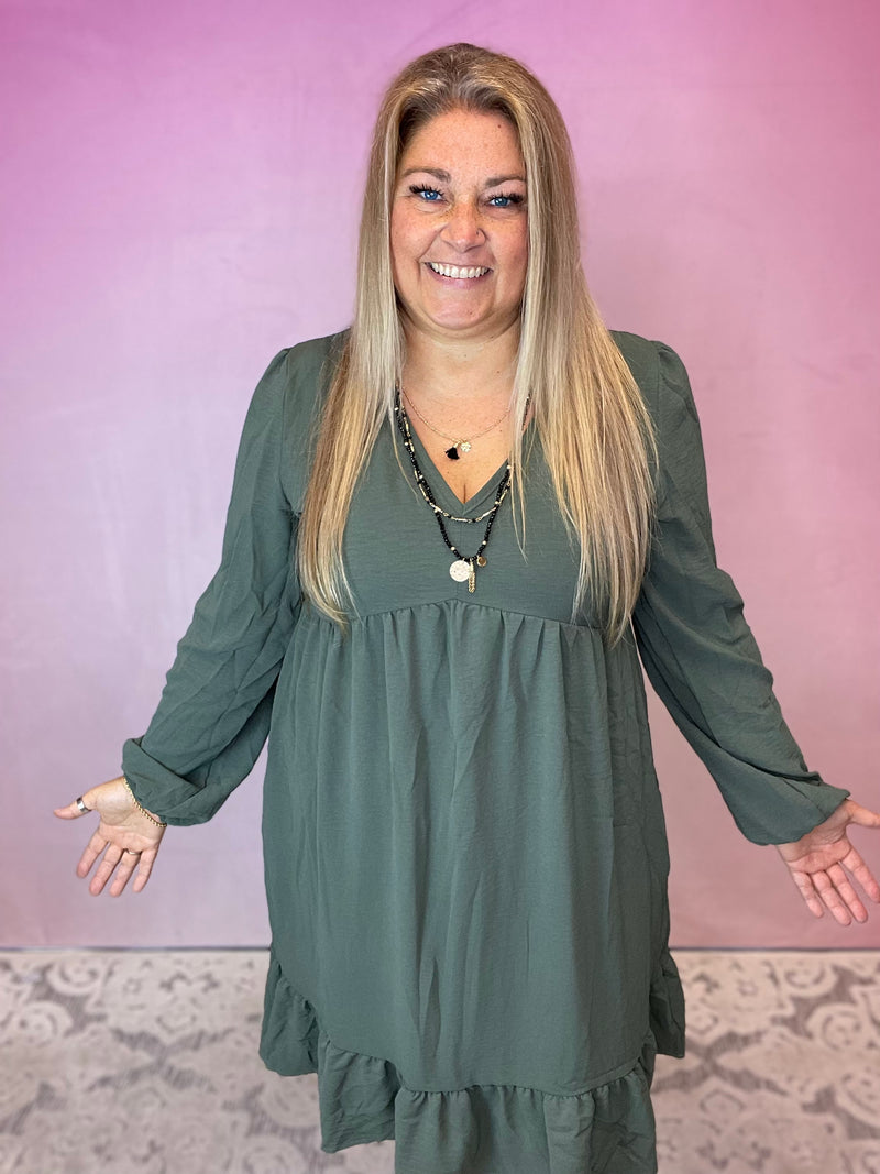 Olive Swing Dress