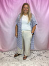 Elastic Waistband Drawstring Pants