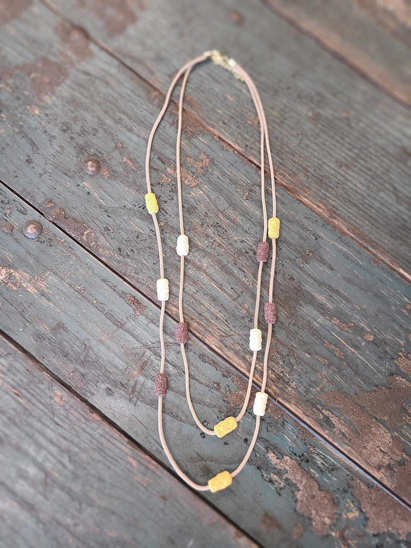 Multi Stone Double Necklace