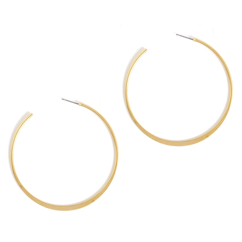 Large Delicate Hoops-silver