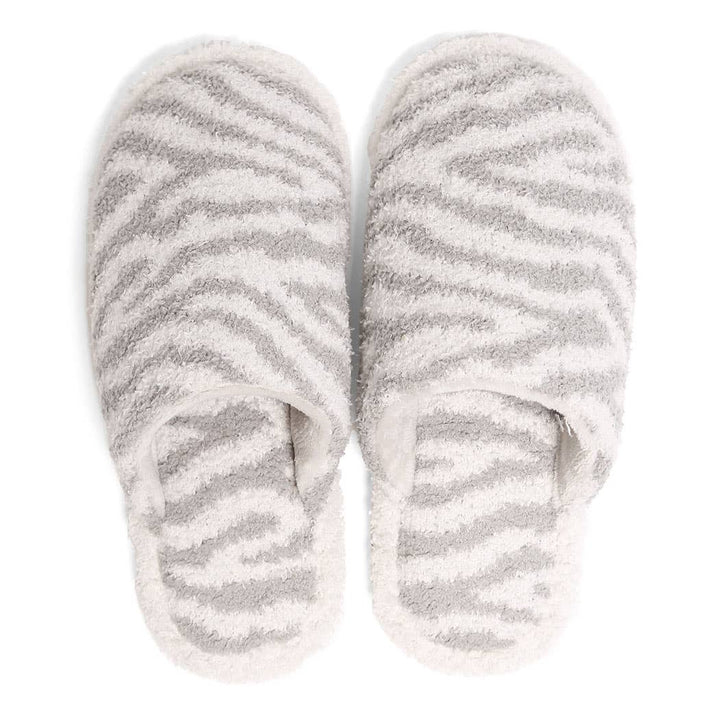 Winter Luxury Soft Zebra Pattern Slipper