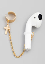 Cross Chain Cuff Airpod Earrings