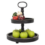 Black Distressed Double Stack Tray