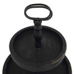 Black Distressed Double Stack Tray