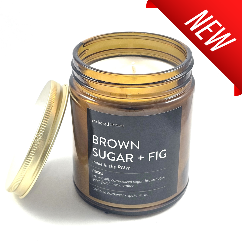 Brown Sugar + Fig Scented Soy Candle:
