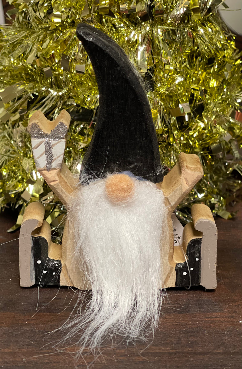 Wooden Gnome Shelf Sitters